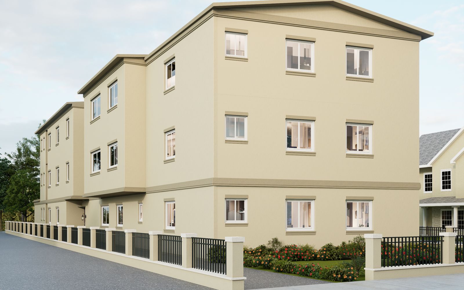 Exterior rendering of the Grounded in LA building in Los Angeles